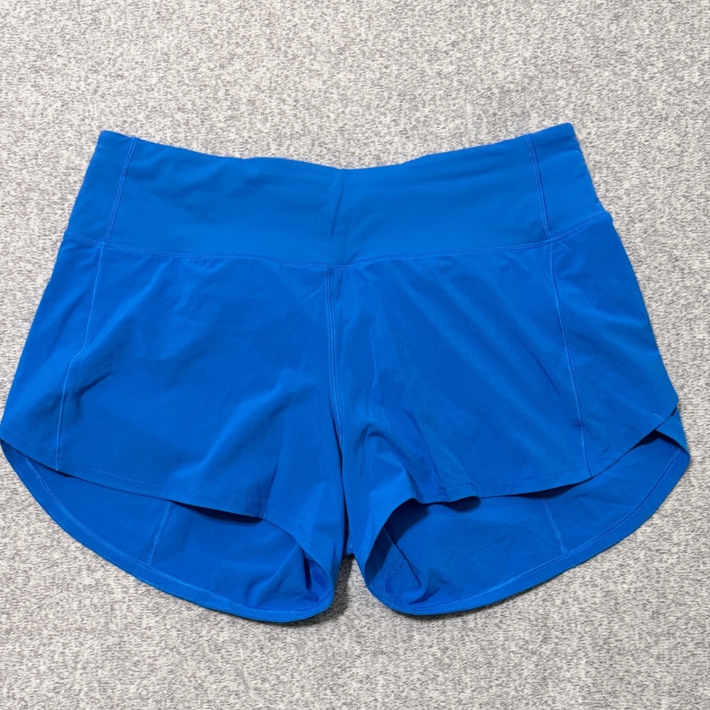 Lululemon Speed Up Mid Rise Shorts in Pool Blue